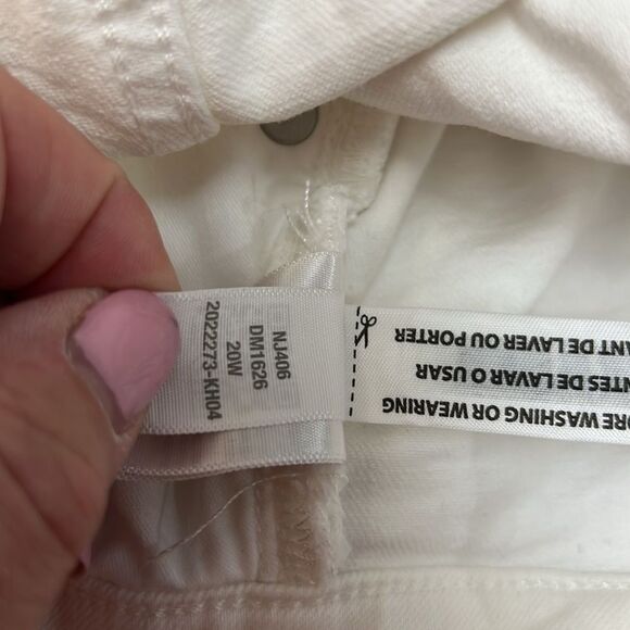 Madewell NJ406 white The Plus Perfect Vintage Wide-Leg Crop Jean  EUC size 20W - Picture 9 of 10